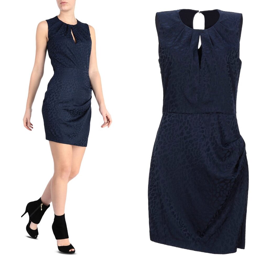 JUST CAVALLI BY ROBERTO CAVALLI DRESS SHORT LEOPARD JACQUARD sz 40 4